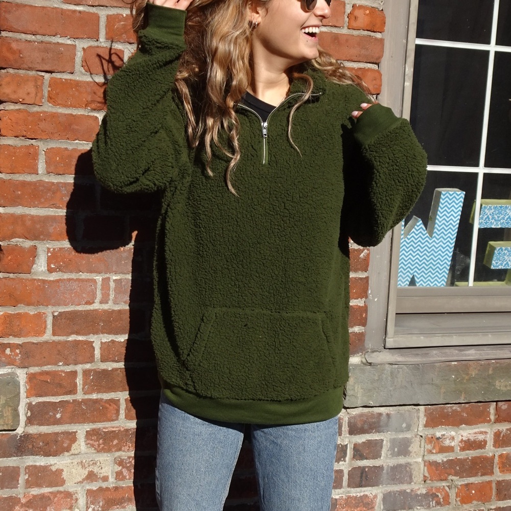 FUZZY QUARTER ZIP